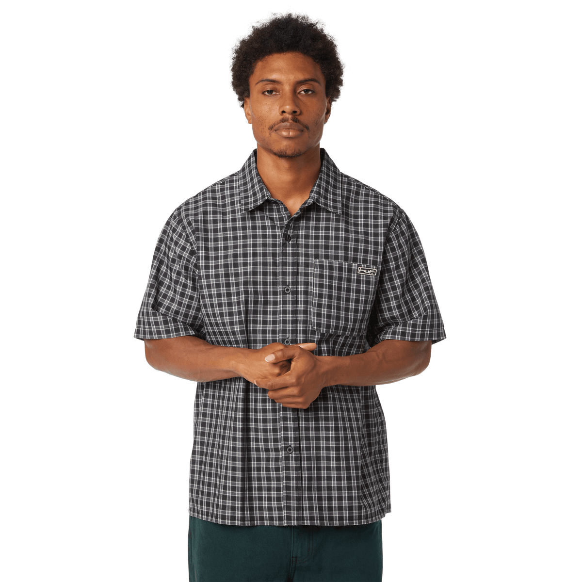 Huf Stretch Micro Plaid Shirt
