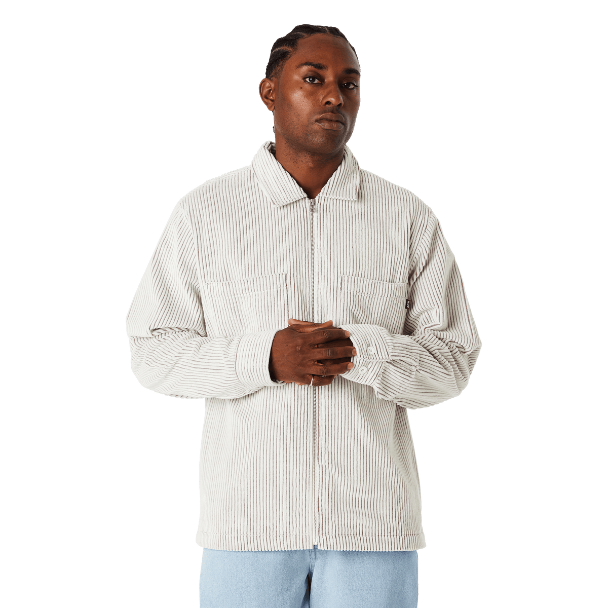 Huf Two Tone Corduroy Zip Shacket