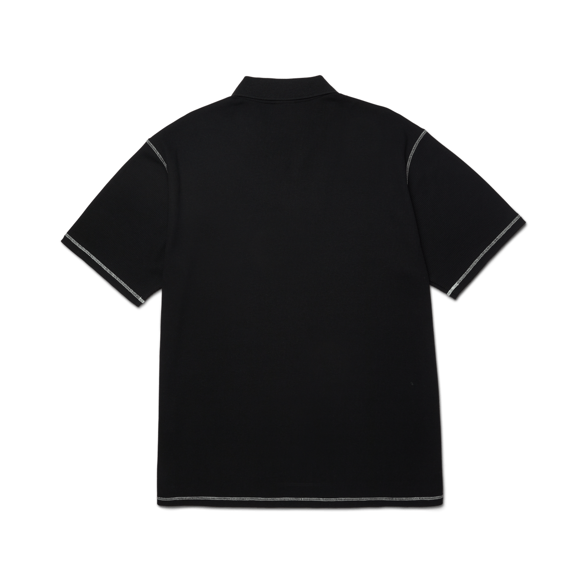 Huf Waffle Knit Contrast Polo Top