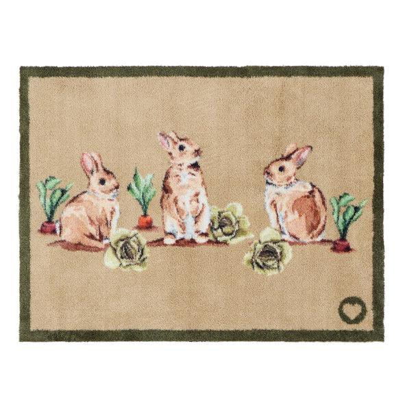 hug rug Allotment Bunnies Washable Doormat
