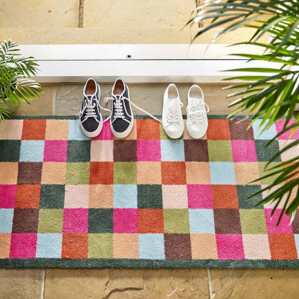 Hug Rug Allsorts Check Washable Doormat