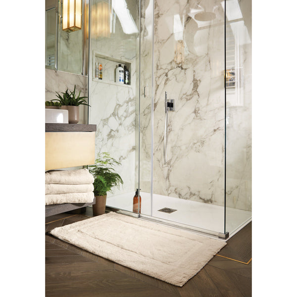 Hug Rug Bamboo Border Cream Bathmat