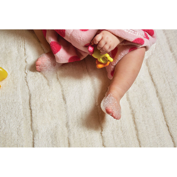 Hug Rug Bamboo Stripe Cream Bathmat