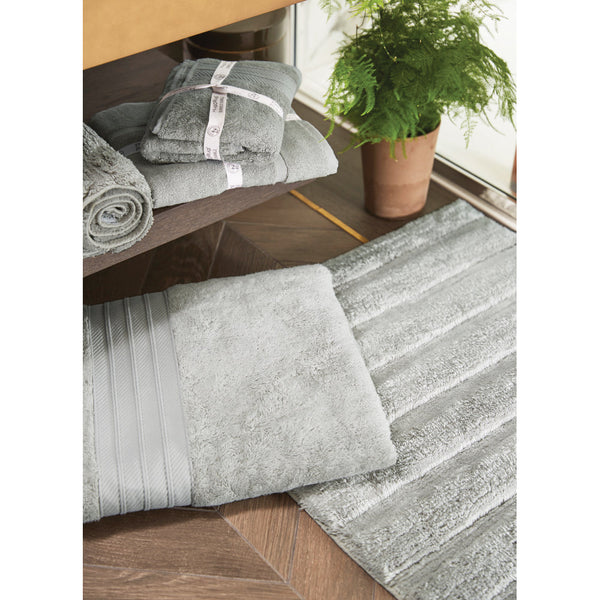 Hug Rug Bamboo Stripe Grey Bathmat