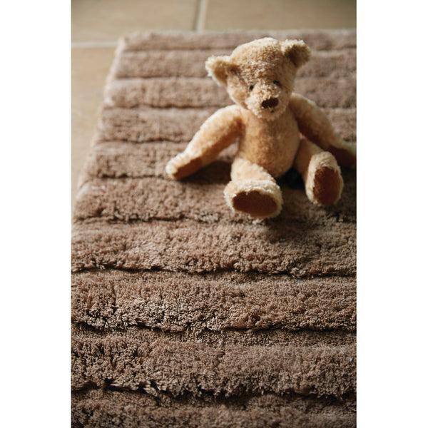 Hug Rug Bamboo Stripe Latte Bathmat