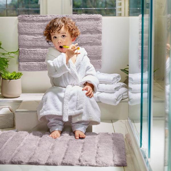 Hug Rug Bamboo Stripe Lavender Bathmat