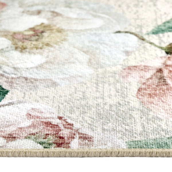 Hug Rug Blooming Peonies Pink Eco-Washable Rug