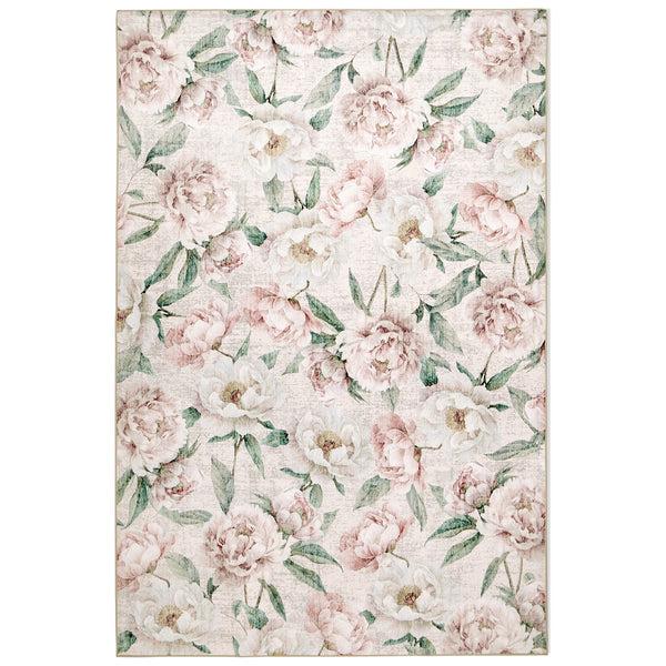 hug rug Blooming Peonies Pink Eco-Washable Rug
