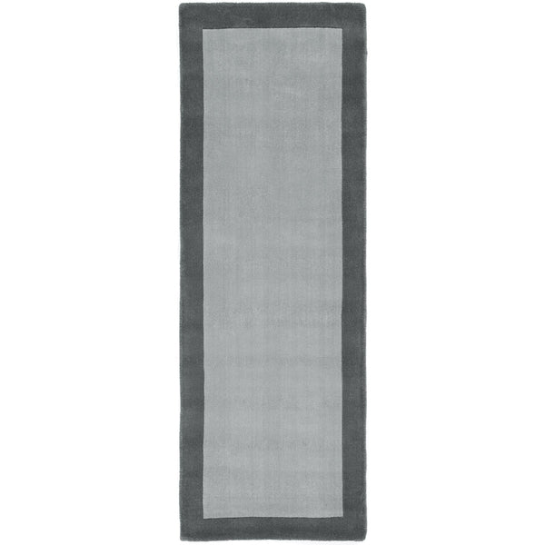 Hug Rug Borders Wool Rug Grey