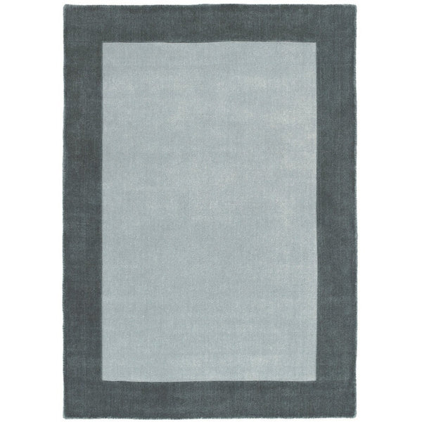 hug rug Borders Wool Rug Grey