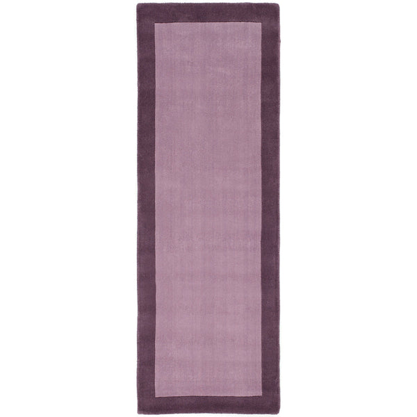 Hug Rug Borders Wool Rug Mauve