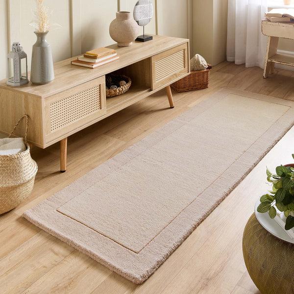 Hug Rug Borders Wool Rug Natural