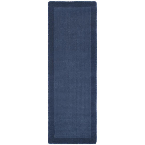 Hug Rug Borders Wool Rug Navy