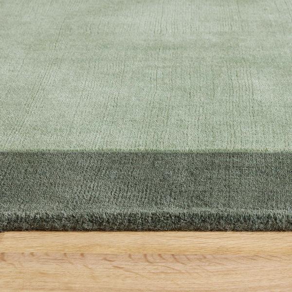 Hug Rug Borders Wool Rug Sage Green