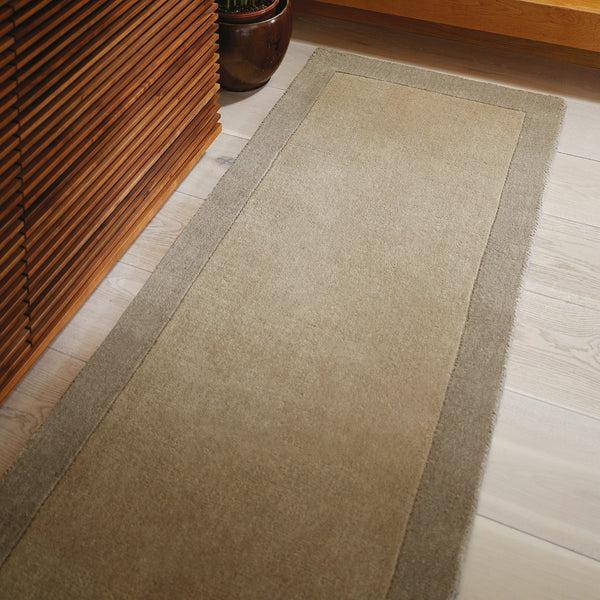 Hug Rug Borders Wool Rug Taupe