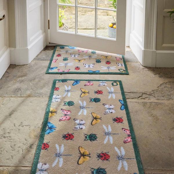 Hug Rug Bugs & Butterflies Beige Doormat