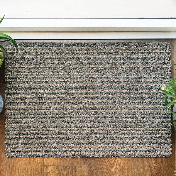 Hug Rug Candy Sage Green Striped Doormat