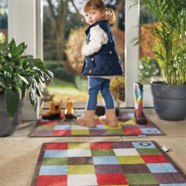 Hug Rug Check 10 Multi Washable Doormat
