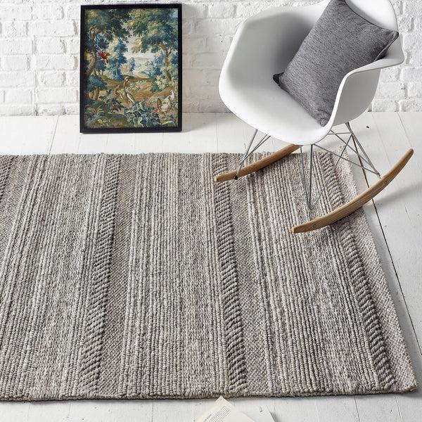 Hug Rug Chunky Knit Rug Grey/Natural