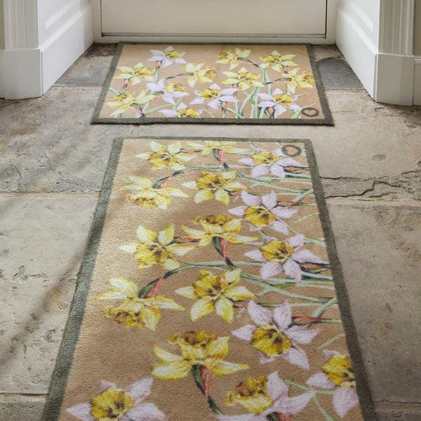 Hug Rug Daffodil Blooms Washable Doormat