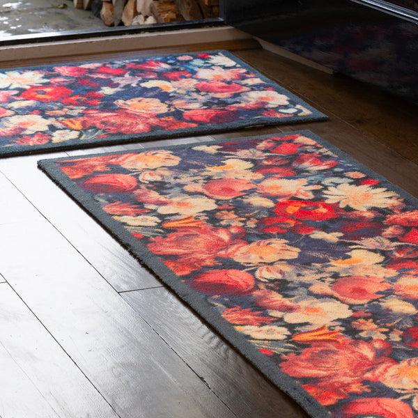 Hug Rug Dark Florals Washable Doormat