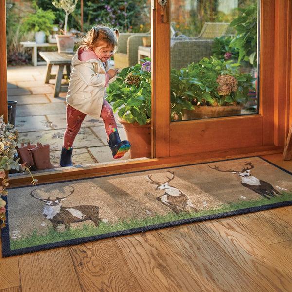 Hug Rug Deer 1 Beige Washable Doormat