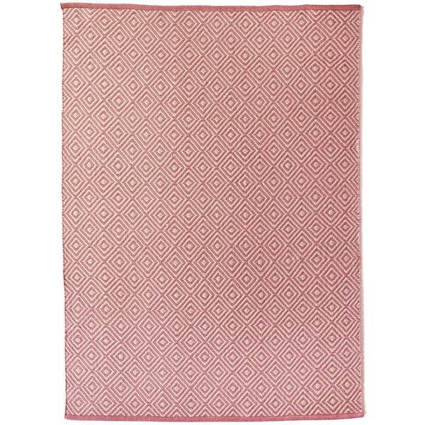 hug rug Diamond Washable Rug Coral Pink