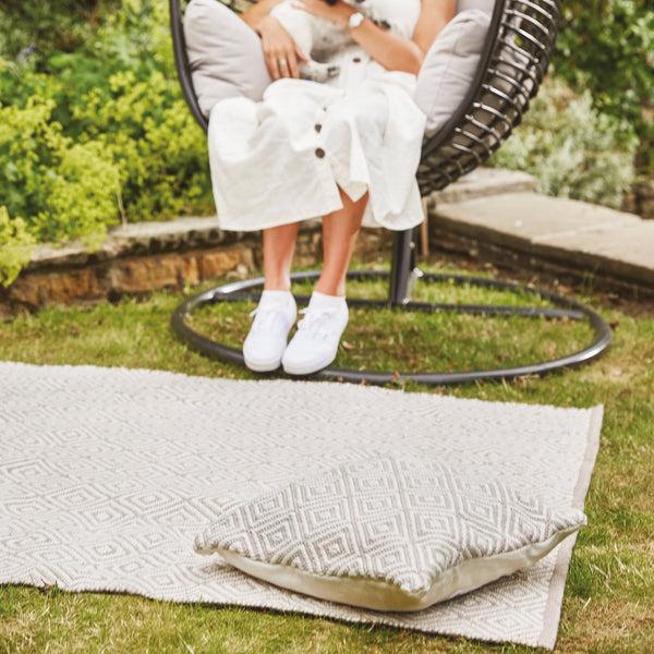 Hug Rug Diamond Washable Rug Natural