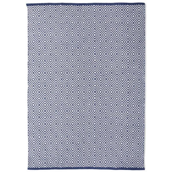 hug rug Diamond Washable Rug Navy