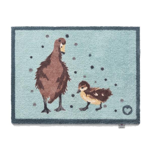 hug rug Ducks 1 Blue Washable Doormat