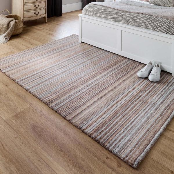 Hug Rug Fine Stripes Rug Beige