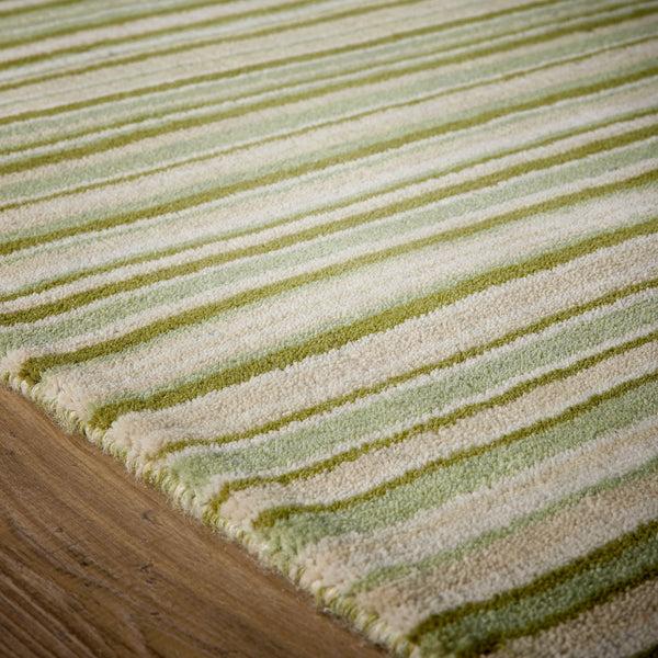 Hug Rug Fine Stripes Rug Green