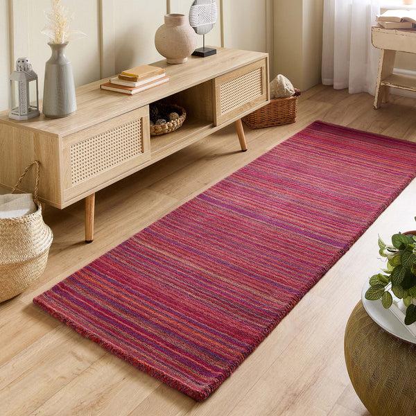 Hug Rug Fine Stripes Rug Purple/Pink