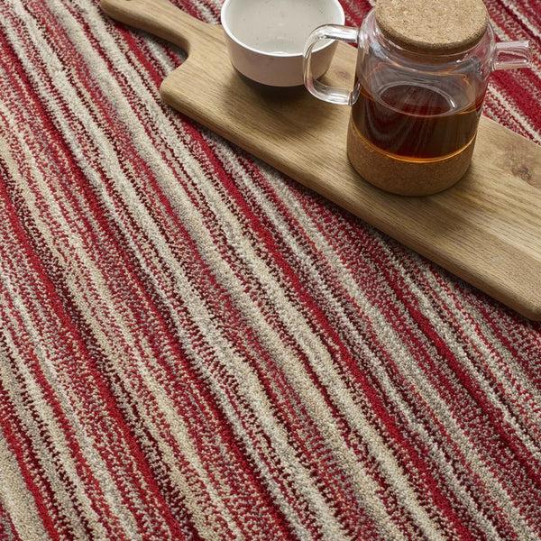 Hug Rug Fine Stripes Rug Red