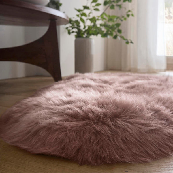 Hug Rug Genuine Sheepskin Rug Adobe Rose