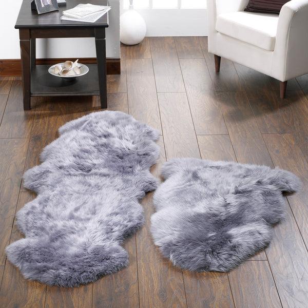 Hug Rug Genuine Sheepskin Rug Grey