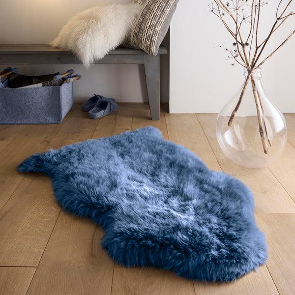Hug Rug Genuine Sheepskin Rug Navy