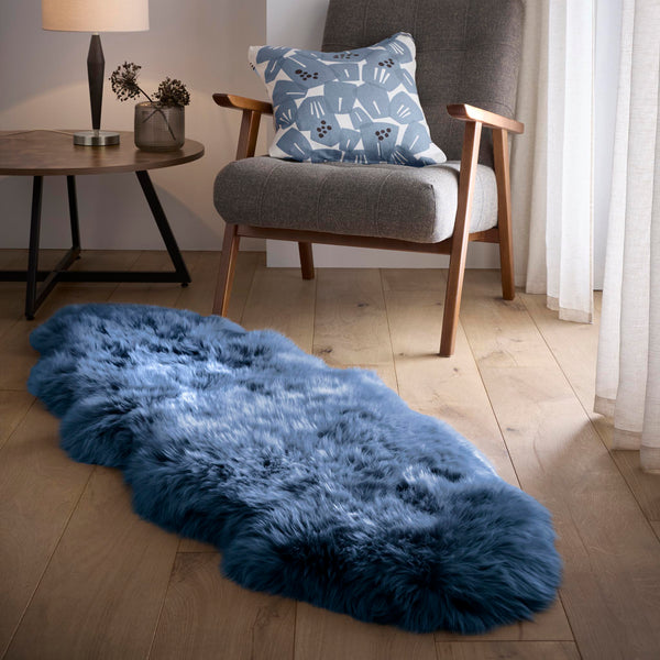 Hug Rug Genuine Sheepskin Rug Navy