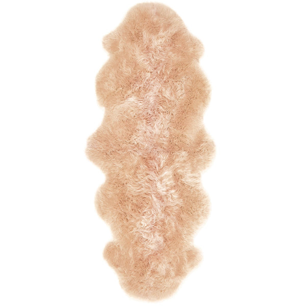 Hug Rug Genuine Sheepskin Rug Peach