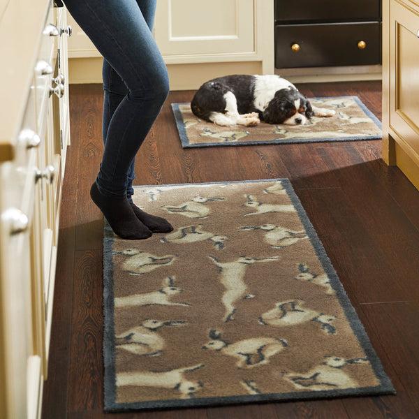 Hug Rug Hare 1 Brown Washable Doormat