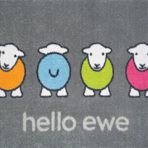 Hug Rug Hello Ewe Herdy Washable Doormat