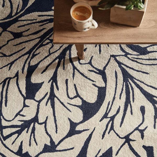 Hug Rug Heritage Floral 2 Rug Navy