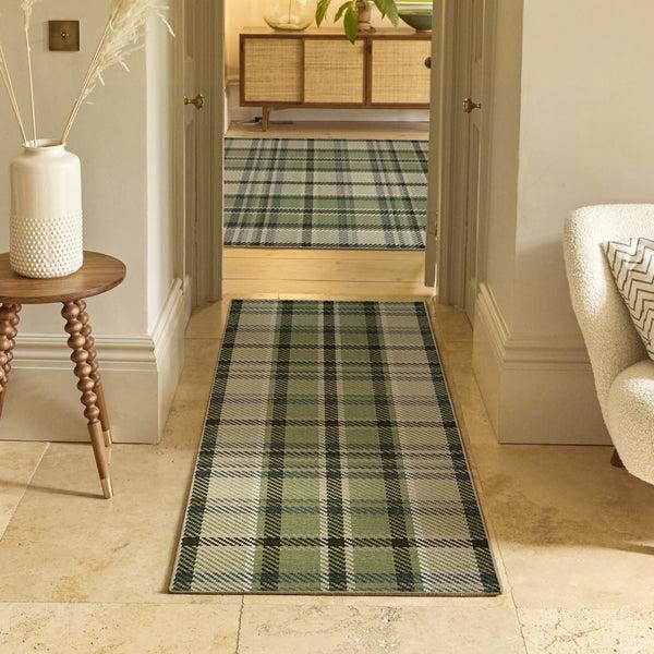 Hug Rug Isla Plaid Green Eco-Washable Rug