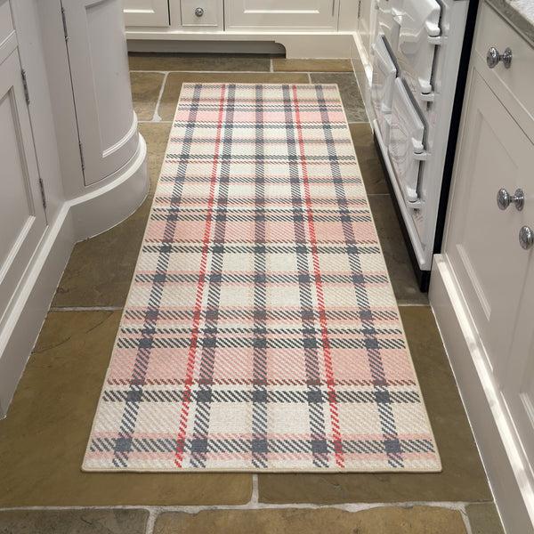 Hug Rug Isla Plaid Pink Eco-Washable Rug