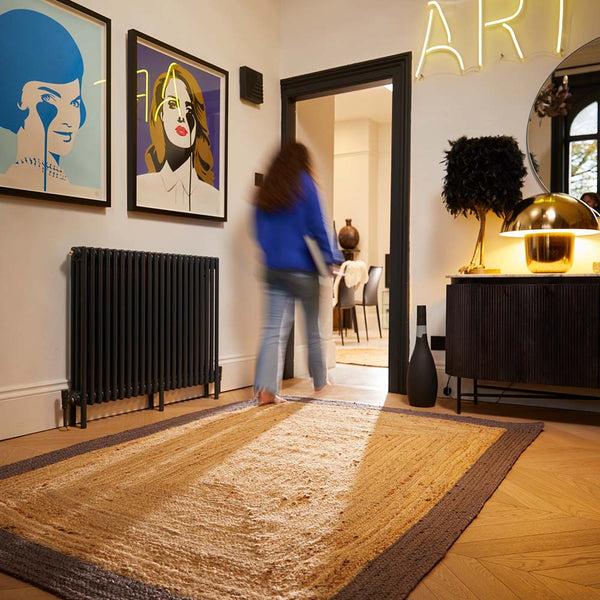 Hug Rug Jute Border Rug Grey