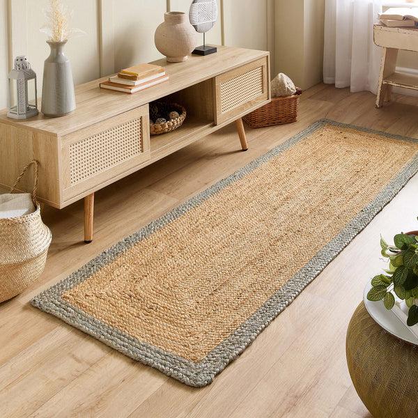 Hug Rug Jute Border Rug Sage Green