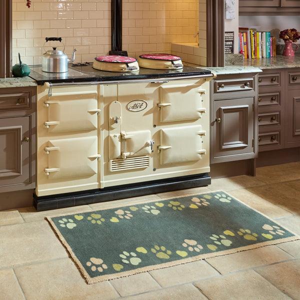 Hug Rug Love Paws Green Washable Doormat