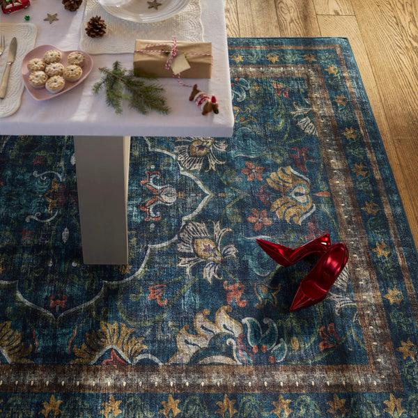 Hug Rug Midnight Paisley Eco-Washable Rug