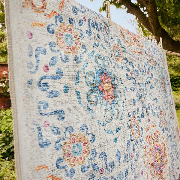 Hug Rug Modern Damask Eco-Washable Rug