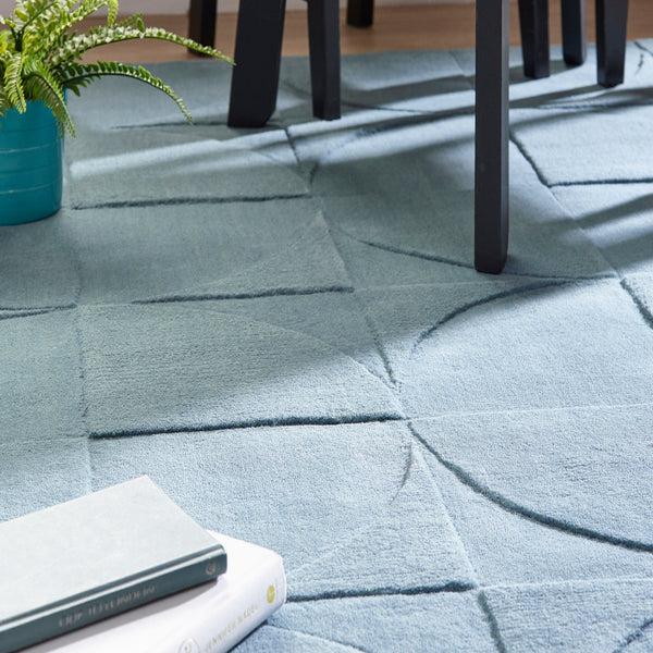 Hug Rug Penny Rug Steel Blue